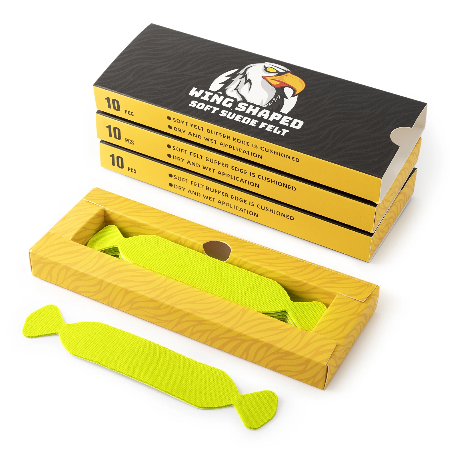 EHDIS 30 шт. светло-зеленая фетровая ткань для 4-дюймового винилового скребка для тонировки окон автомобиля, скребок для края, защитная пленка, сменная ткань