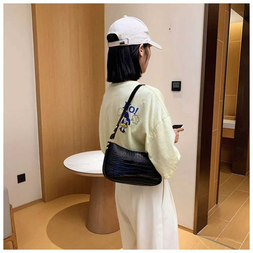 Fashion Crocodile Pattern Bags PU Leather Shoulder for Women 20210 Elegant Design Luxury Hand Bag Female Travel | Багаж и сумки