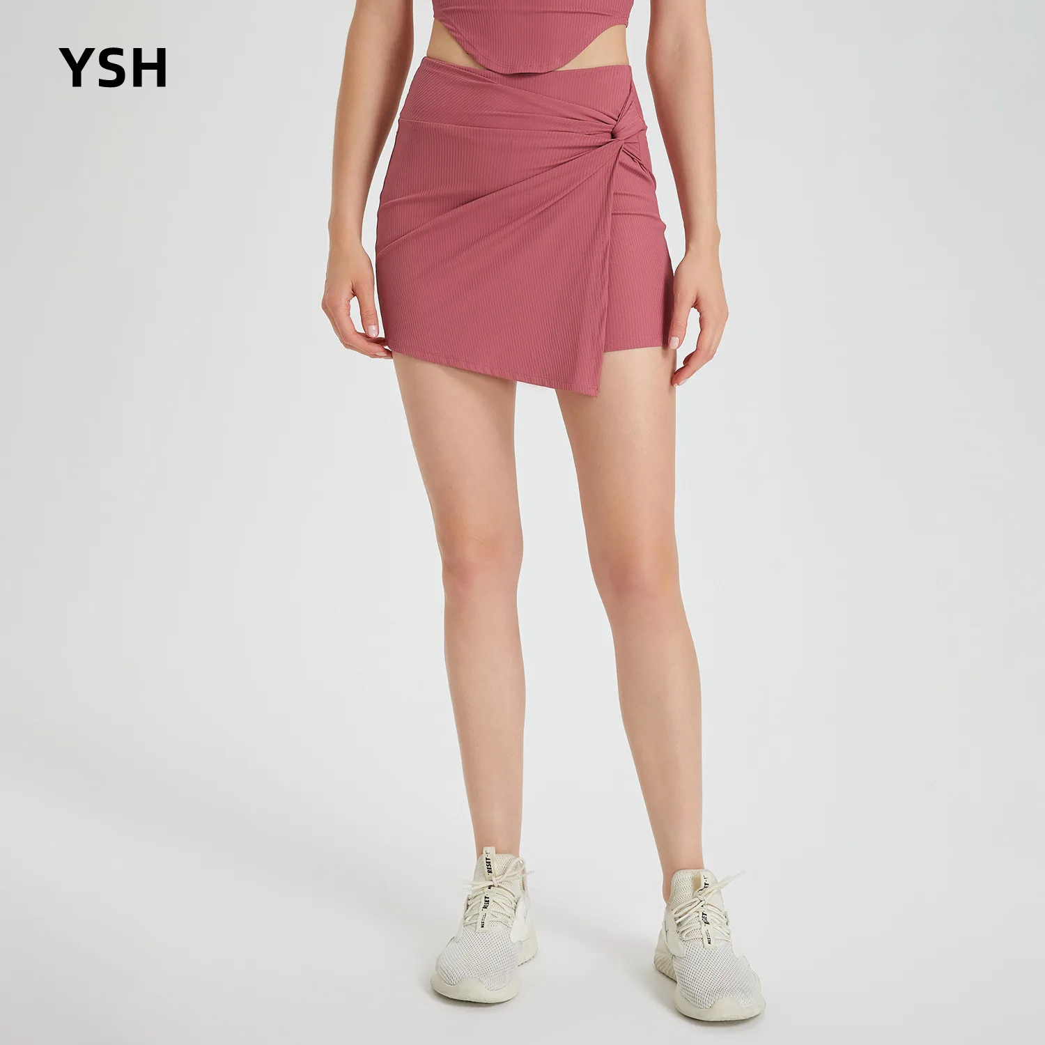 

Женские спортивные шорты YUSHUHUA kink, юбка, мягкая Женская теннисная юбка, спортивные шорты 2 в 1, эластичные дышащие