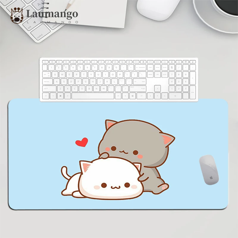 

Peach Mochi Cat Extended Pad Mouse Mats Large Gamer Cabinet Mause Gaming Anime Desk Keyboard Kawaii Mat Xxl Pc Accessories Mice