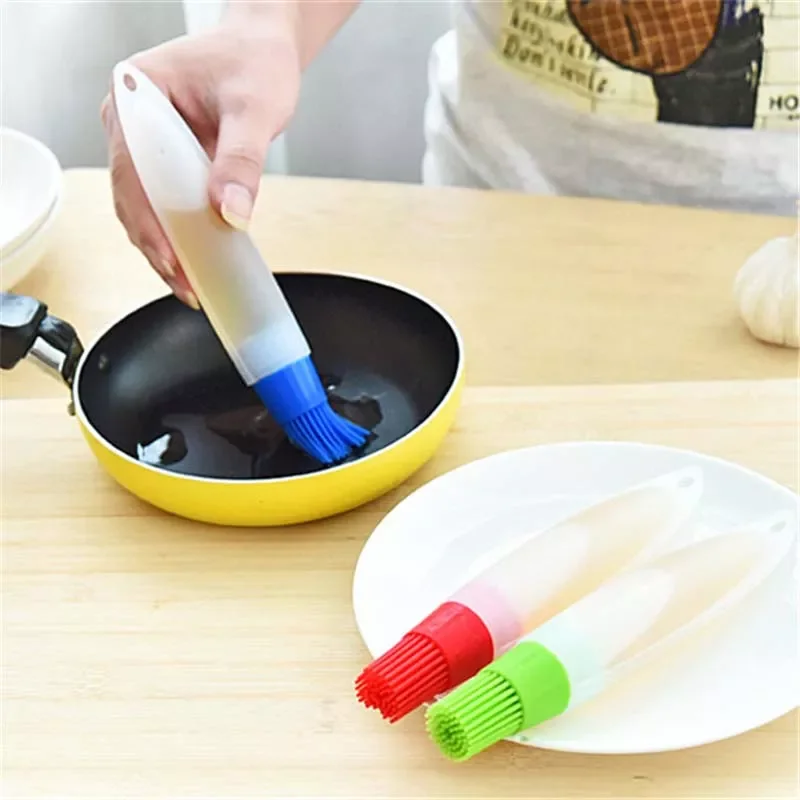 

NEW2022 High Quality Kitchen Tool Silicone Honey Oil Brush Bottle Cooking Baking Basting BBQ