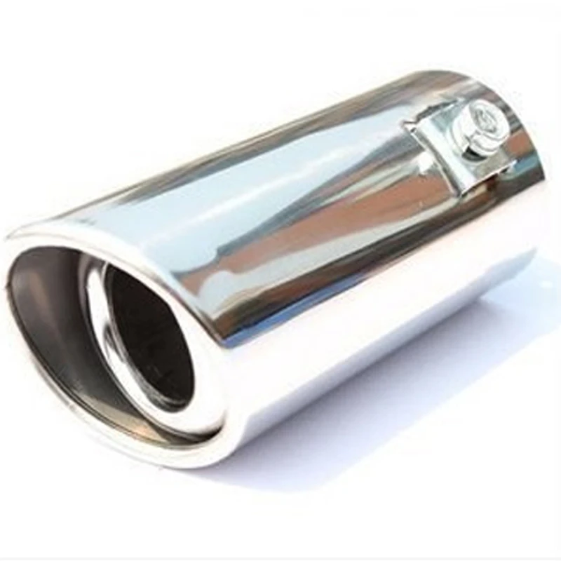 

Exhaust Pipe Tip Car Auto Muffler Steel Stainless Trim Tail Tube Auto Replacement Parts Exhaust Systems Mufflers Vehicle