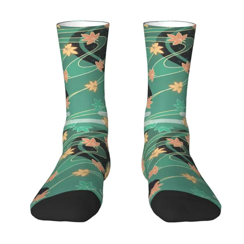 

Genshin Impact Men's Crew Socks Unisex Kawaii Kaedehara Kazuha Burst Pattern Spring Summer Autumn Winter Dress Socks