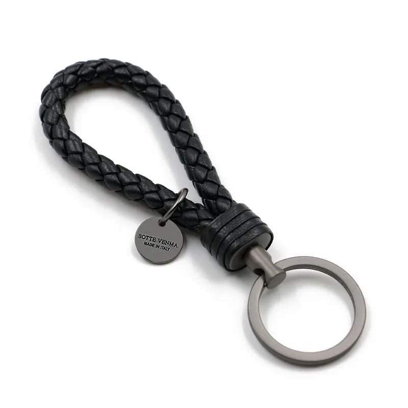 Luxury Brand Car Key Chain Men's High Quality Key Chain Pendant Cowhide Hand Woven Women's Decorative Gift Key Chain Lanyard