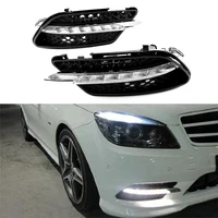 LED DRL Car Daytime Running Light Front Fog Lamps Assembly Accessories For Mercedes Benz W204 AMG 2008 2009 2010 2011