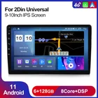Автомобильная Мультимедийная система Carplay, 4G Lte, Android 11, 6 + 128G, 910 дюйма, 2DIN, Wi-Fi, GPS, BT