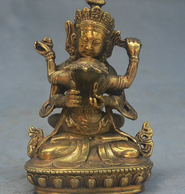 

Tibet buddhism Brass fane Sit Hevajra Happy Buddha Yamashina Yab-Yum statue