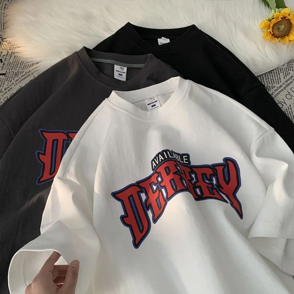 

Американская Яркая футболка с графическим рисунком для мужчин и женщин, летняя новая свободная модная повседневная футболка с коротким рукавом y2k