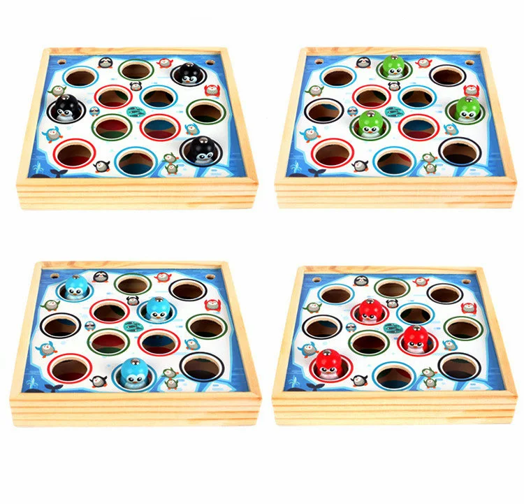 Игрушка-пазл Поймай пингвина деревянная игрушка 12 кукол Классический