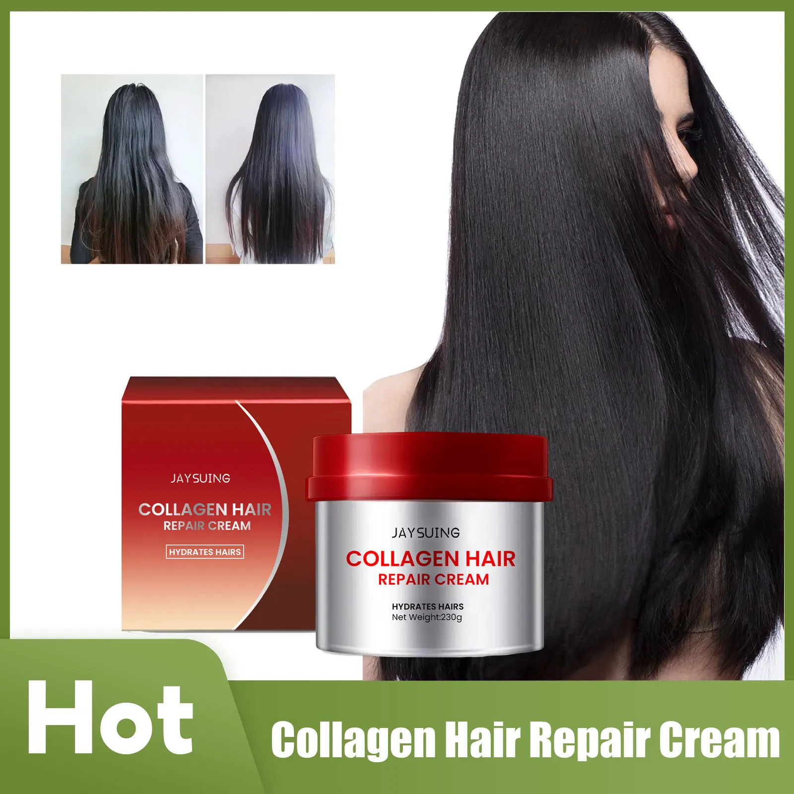 

Hair Straightening Cream Deep Nourishing Root Restore Soft Shiny Hairs Smooth Damage Curly Frizzy Moisturizing Repair Hair Cream