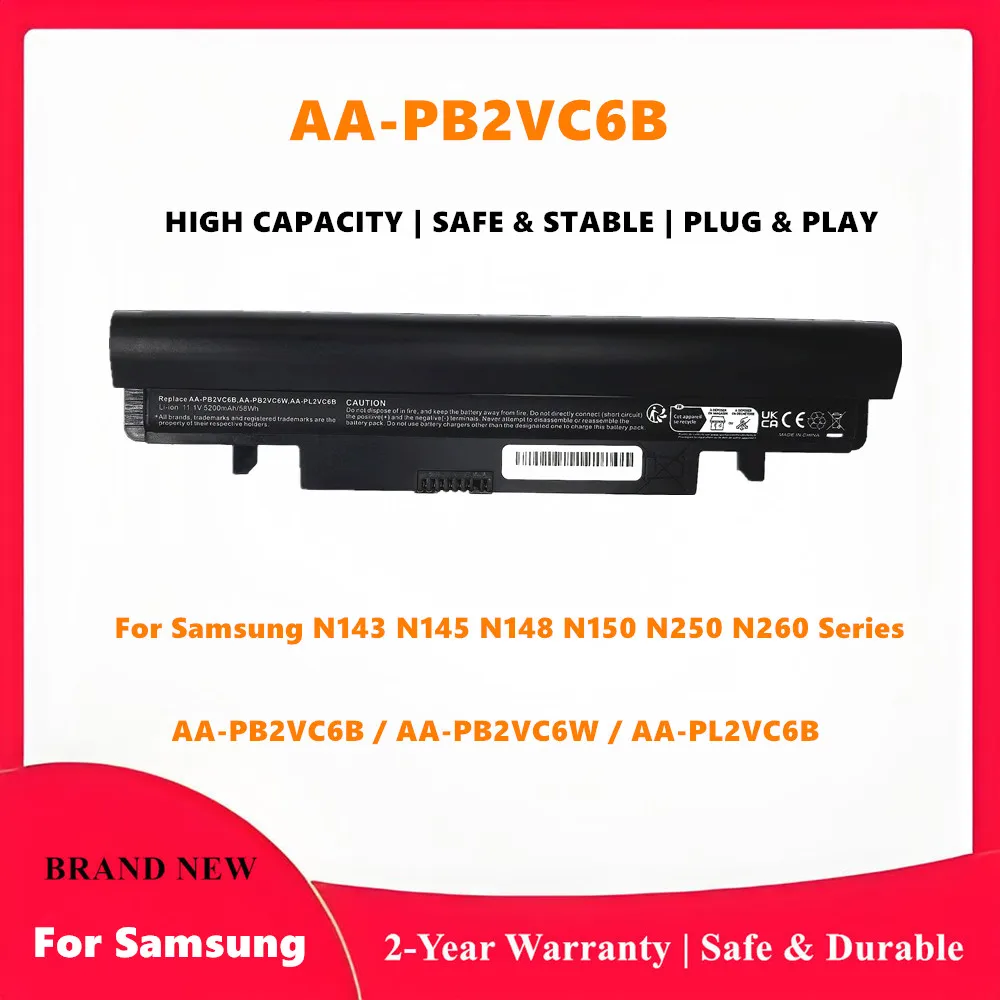 Фото Аккумулятор для ноутбуков Samsung N145, N148, N150, NP-N145, NP-N150, AA-PB2VC6W, AA-PL2VC6B, 11.1V (модель AA-PB2VC6B) №1