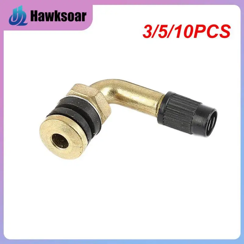 

3/5/10PCS 90Degree Angle Brass Air Tyre Valve Caps Stem With Extension Adapter For Car Truck Motorcycle Cycling Car Accessories