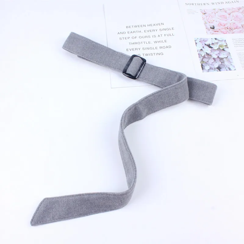 Wide Waist Cashmere Woollen Belts for Women Coat Ladies Solid Bowknot Rope for Strap Ceinture Femme Cummerbunds Waistbands