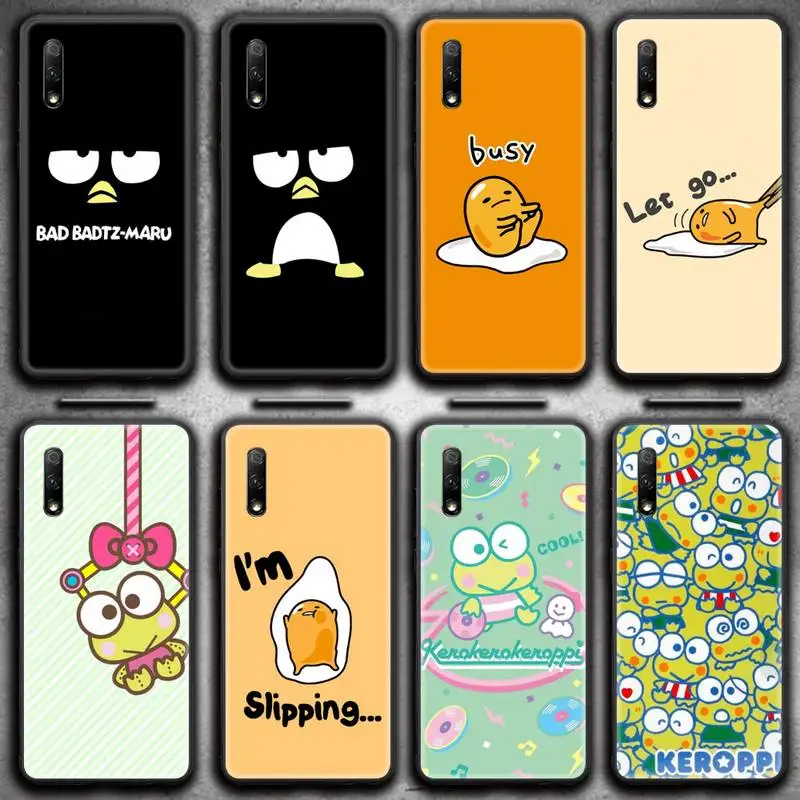 

Cartoon keroppi Gudetama Badtz maru Phone Case for Huawei Honor 30 20 10 9 8 8x 8c v30 Lite view 7A pro