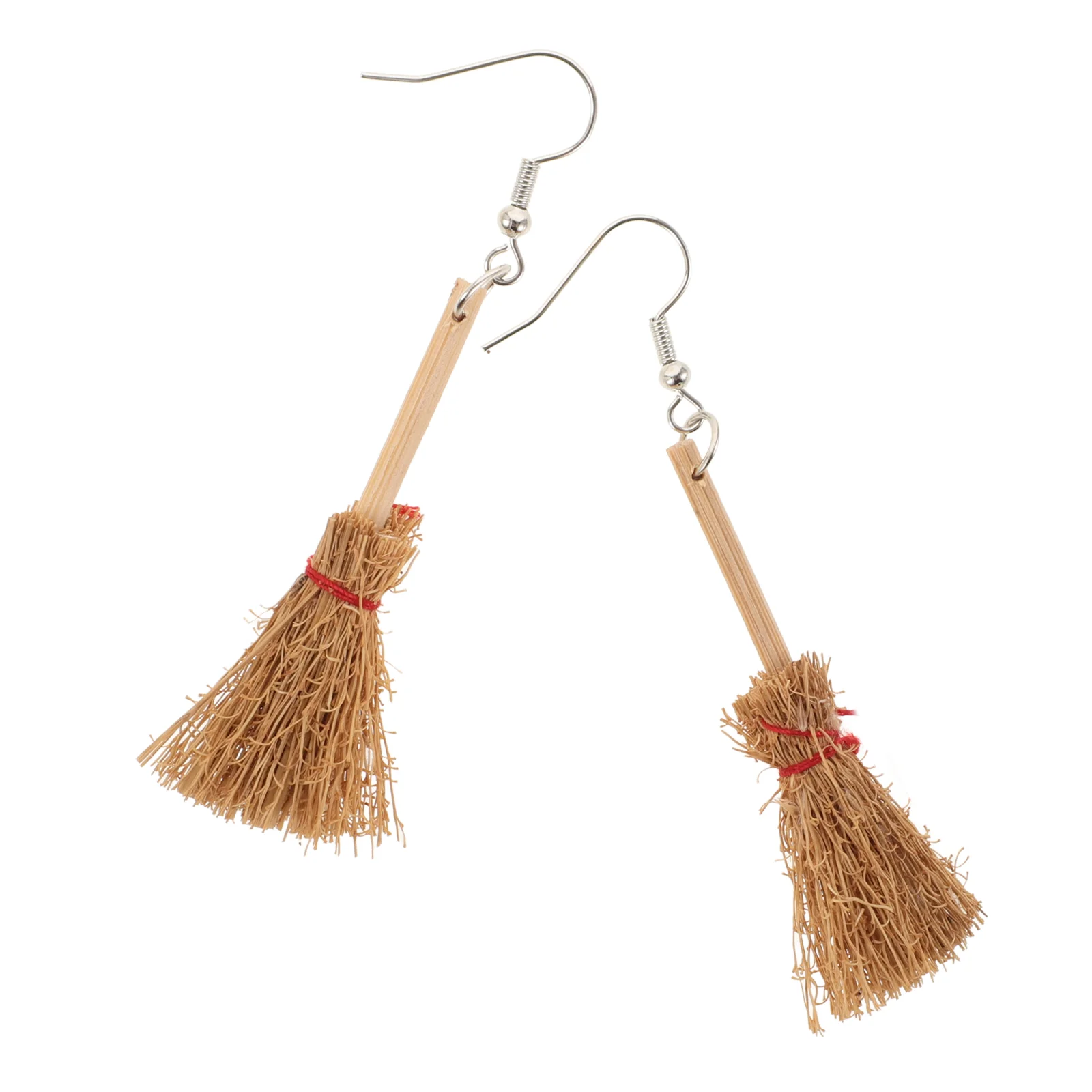 Серьги-капельки на Хэллоуин для плетения забавные бамбуковые деревянные крючки