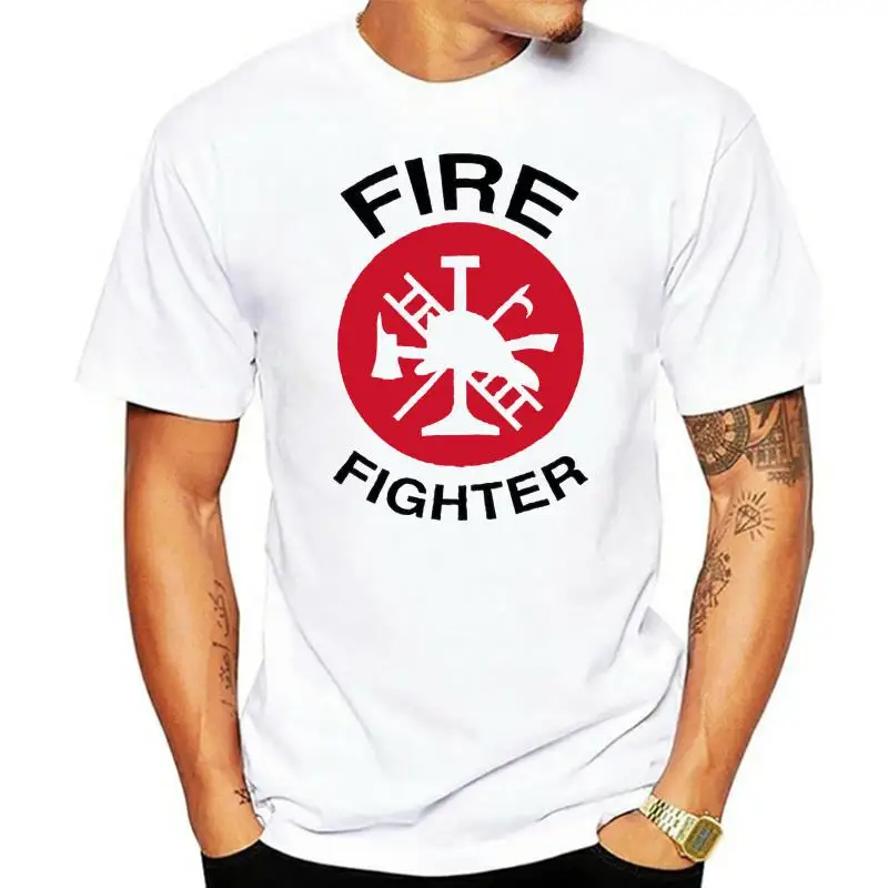 

2022 летняя футболка, мужская белая футболка пожарного, футболка на заказ
