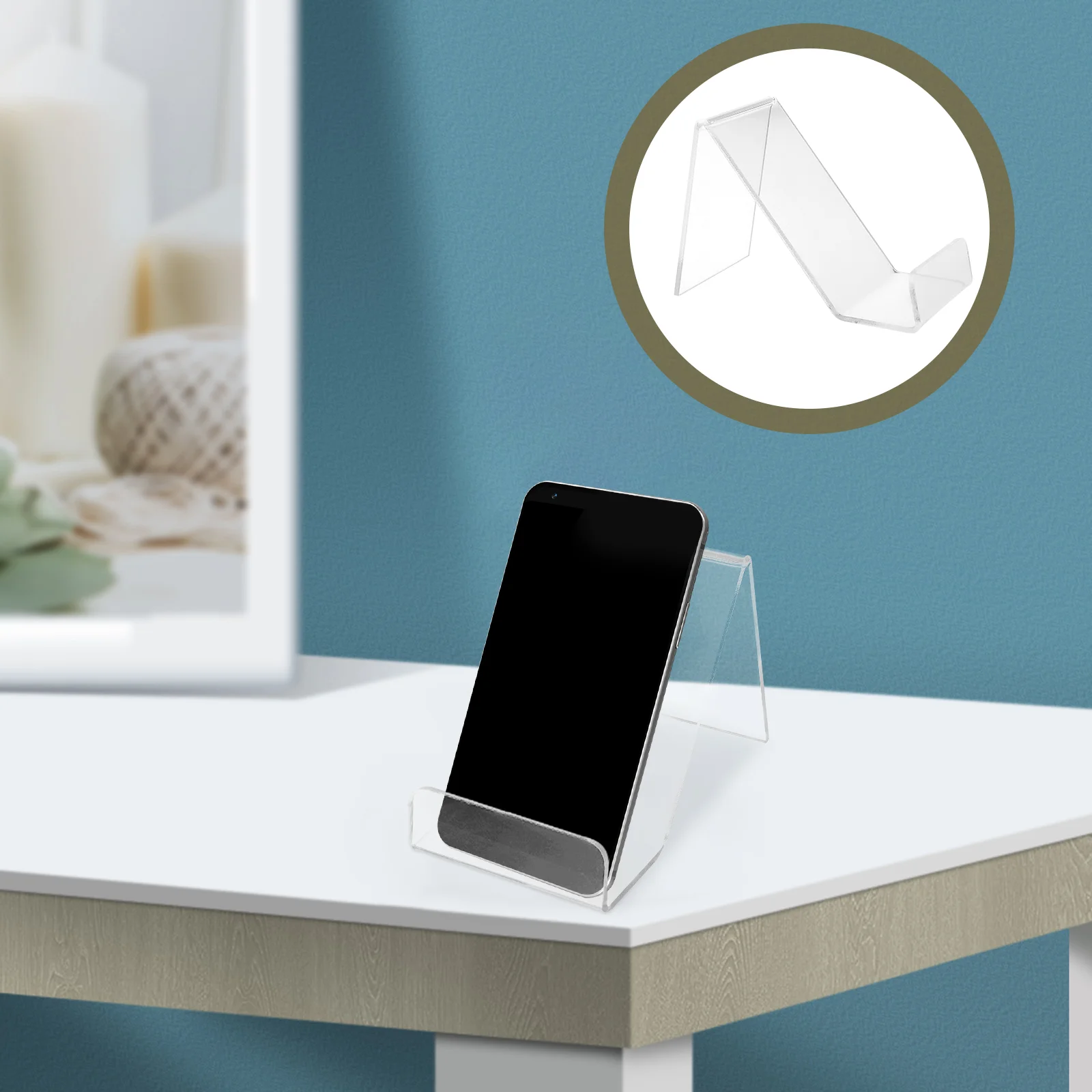 

Holder Stand Deskmobile Tablet Acrylic Cellphonedisplay Easel Decorative Clear Rack Show Desktop Retail Cell Office Universal