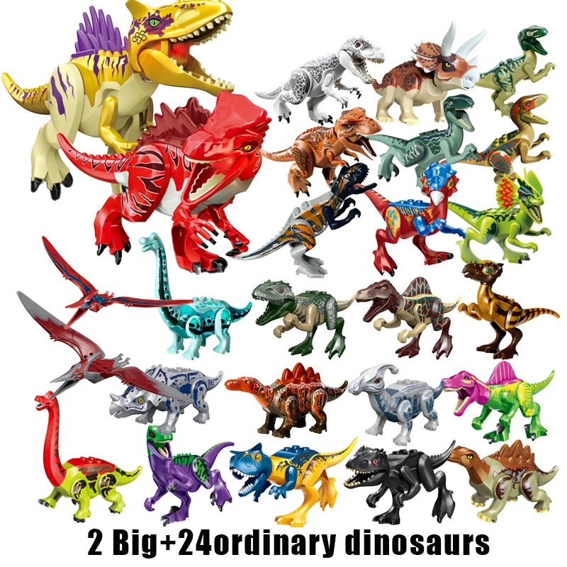 

Jurassic 2 Family Building Blocks World Dinosaurs Model Bricks Set Assemble Kids Toys Tyrannosaurus Rex Indominus Rex I-Rex