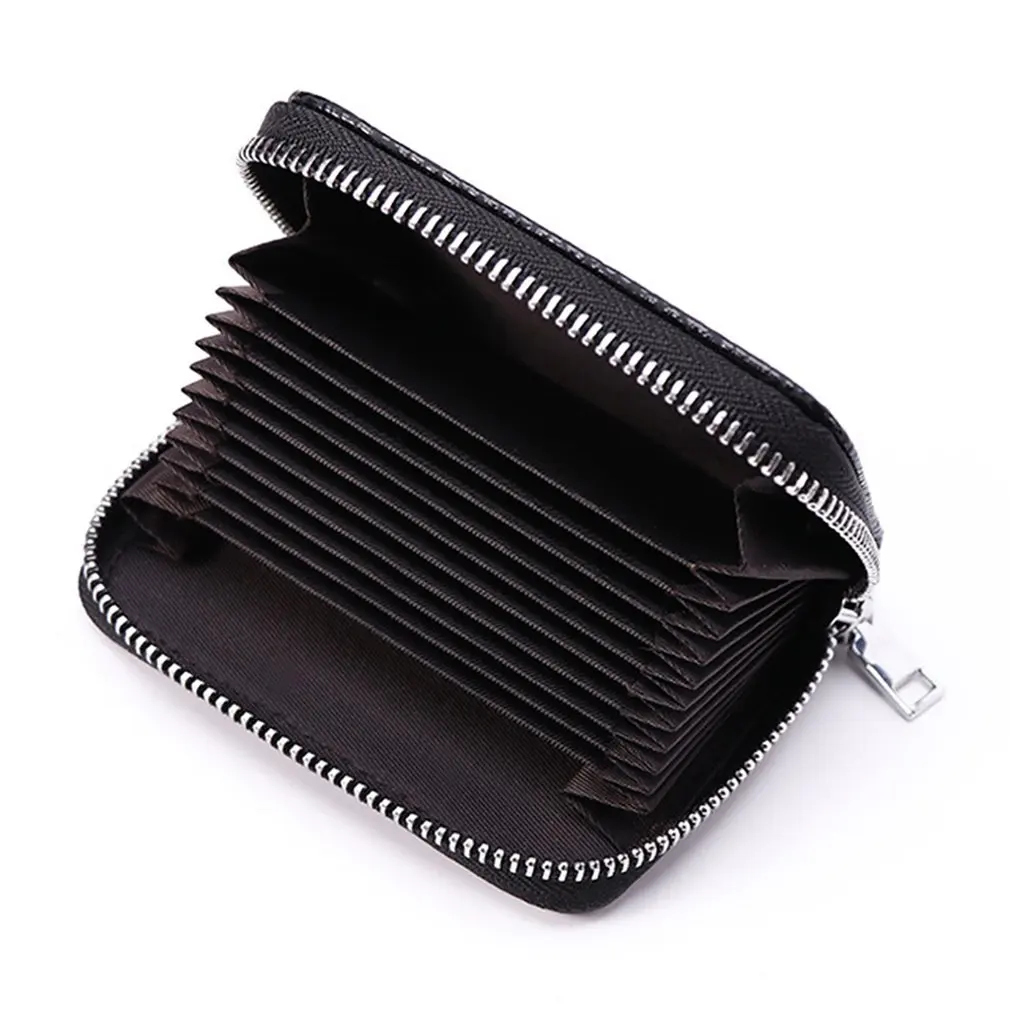 

Тонкий тканый кожаный кошелек мужской держатель для визиток женская сумка для кредитных карт модный трендовый кошелек унисекс на молнии