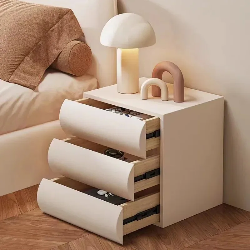 Белые 3-уровневые тумбочки шкафчик для хранения скандинавская кровать стол комод