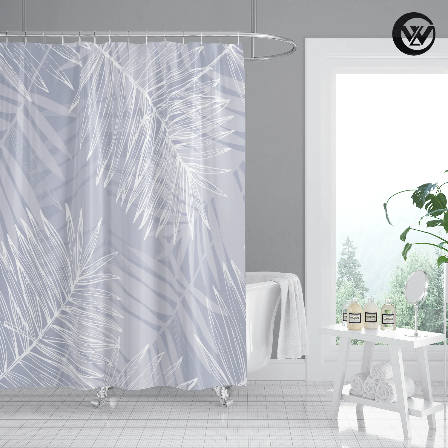 

High Quality Printing Shower Curtain Mildew -proof PEVA Thickened Shower Curtain Printing Bathroom Supplies