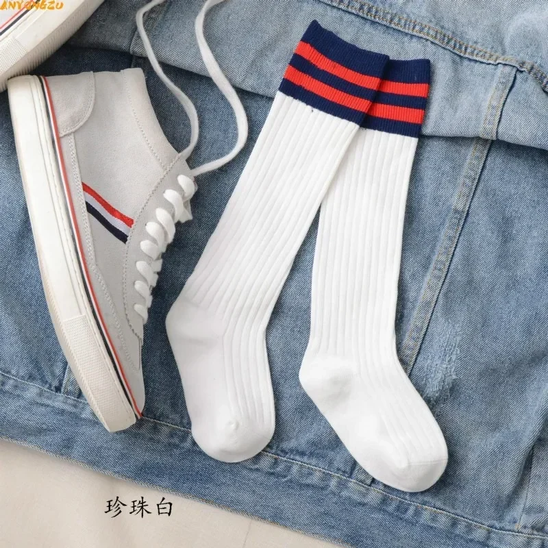 

Детские хлопковые носки для мальчиков, спортивные носки до щиколотки для маленьких девочек, детские мягкие полосатые детские носки, школьная одежда, аксессуары