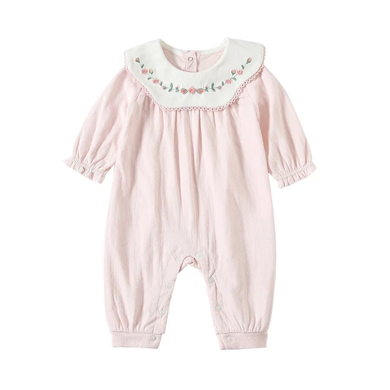 

Spring and Autumn Children's Clothing Infant One-piece Embroidery Pure Cotton Toddler Romper Kids Jumpsuits Baby Girl Clothes