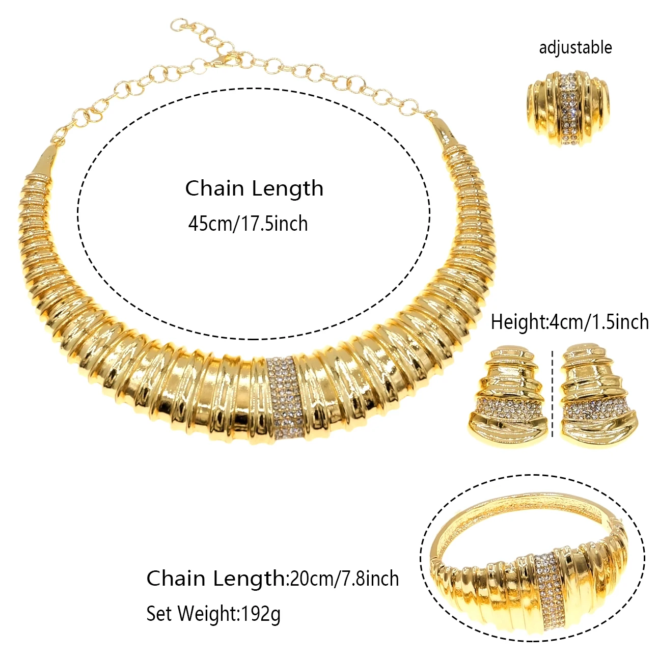 Italian Gold Plated Women Jewelry Set Nigeria Party Necklace Earrings Bangle Ring Wedding Banquet Free Shipping