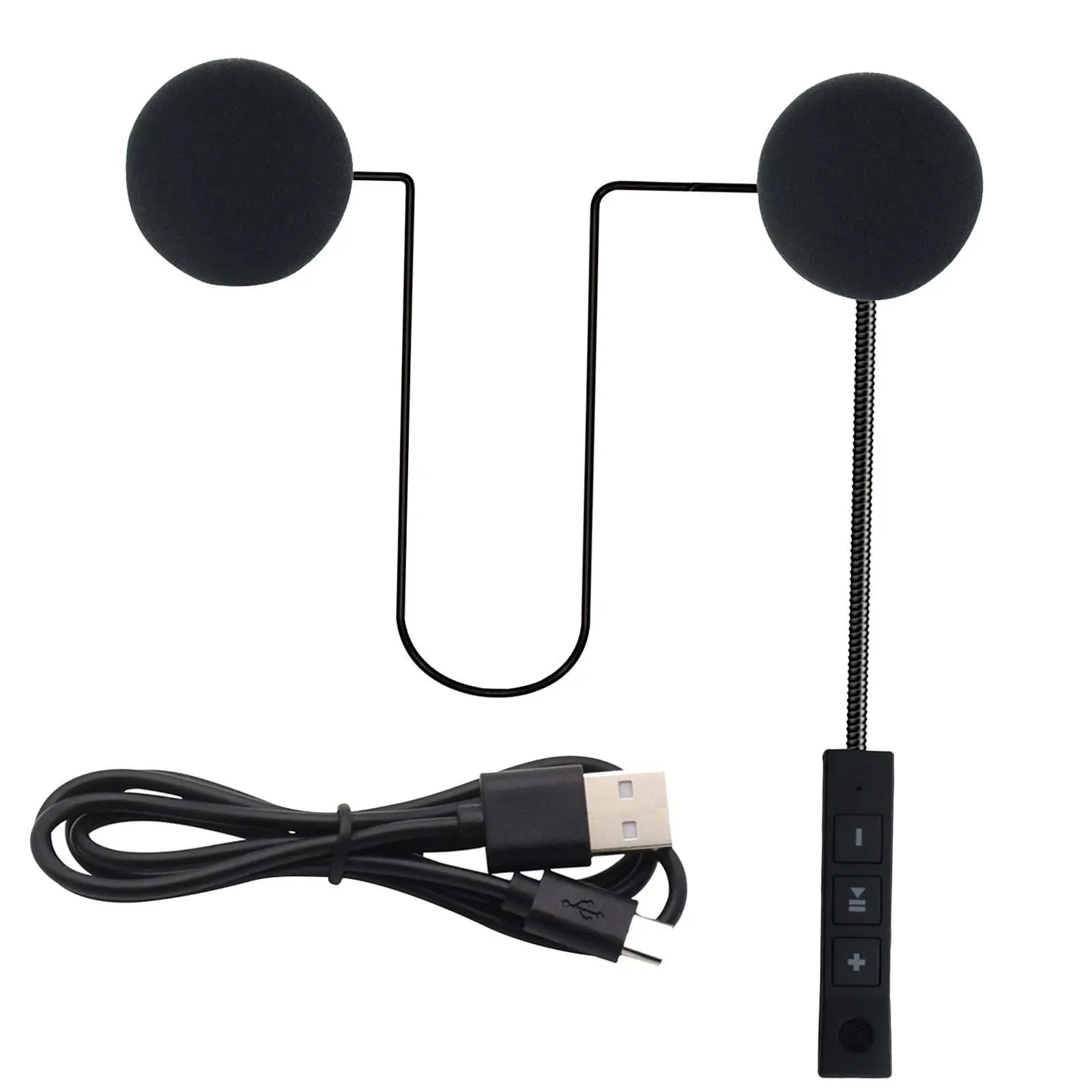 

Wireless Motorcycle Helmet Headset Hands Free Phone Call Built in Microphone