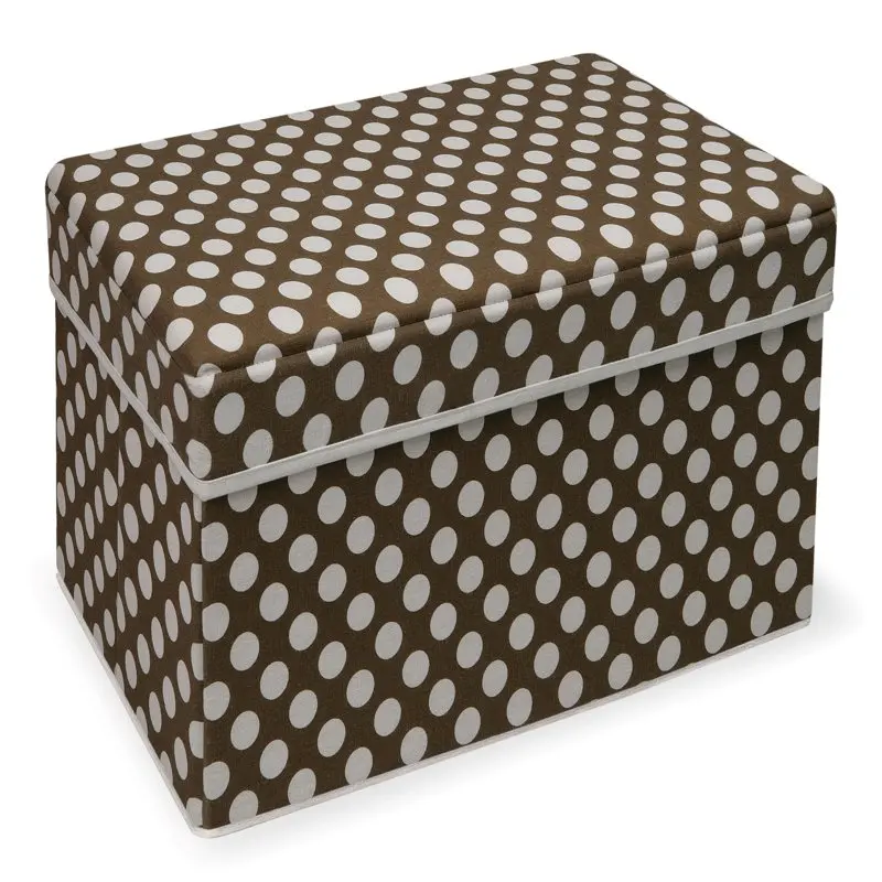 

Double Folding Storage Seat, Brown Polka Dot, Includes Pad