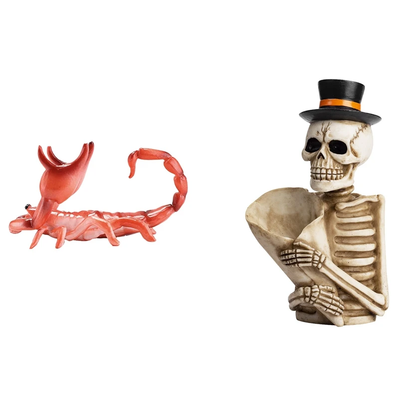 

Держатель для карандашей в виде черепа, держатель для ключей в форме скелета, цветов, с новым креативным милым держателем для ручек в виде ск...