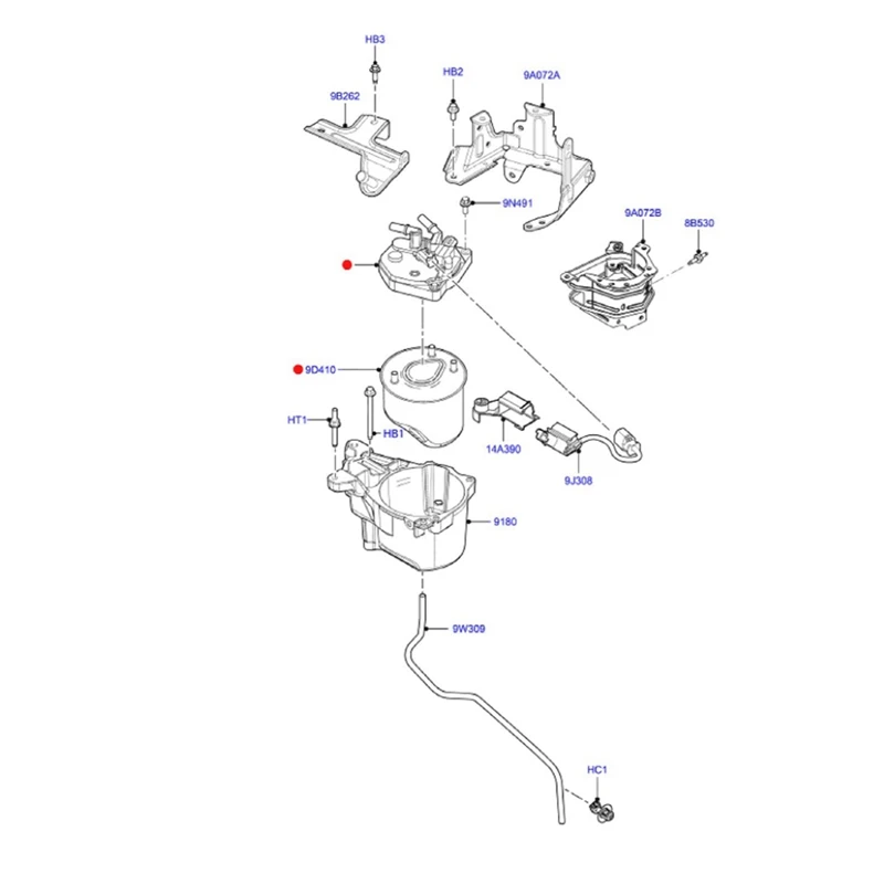 AU04-дизельный топливный фильтр в сборе 1870169 фотогодов для Ford S-Max Mondeo Kuga Focus Peugeot 208 308