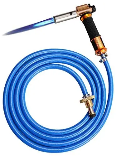 

Liquefied Gas Welding Torch Kit with Hose, Welding Gun, Welding Equipment for Soldering Propane Cooking Brazing Heating Lighting