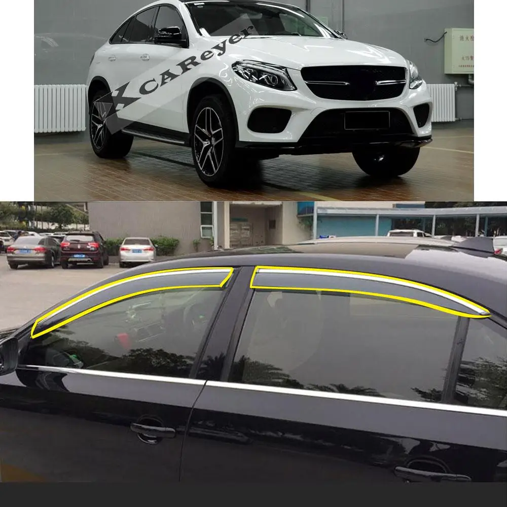 

Автомобильная наклейка, пластиковое оконное стекло, ветрозащитный козырек, защита от дождя/солнца, запчасти для Mercedes Benz GLE Coupe 2015-2020