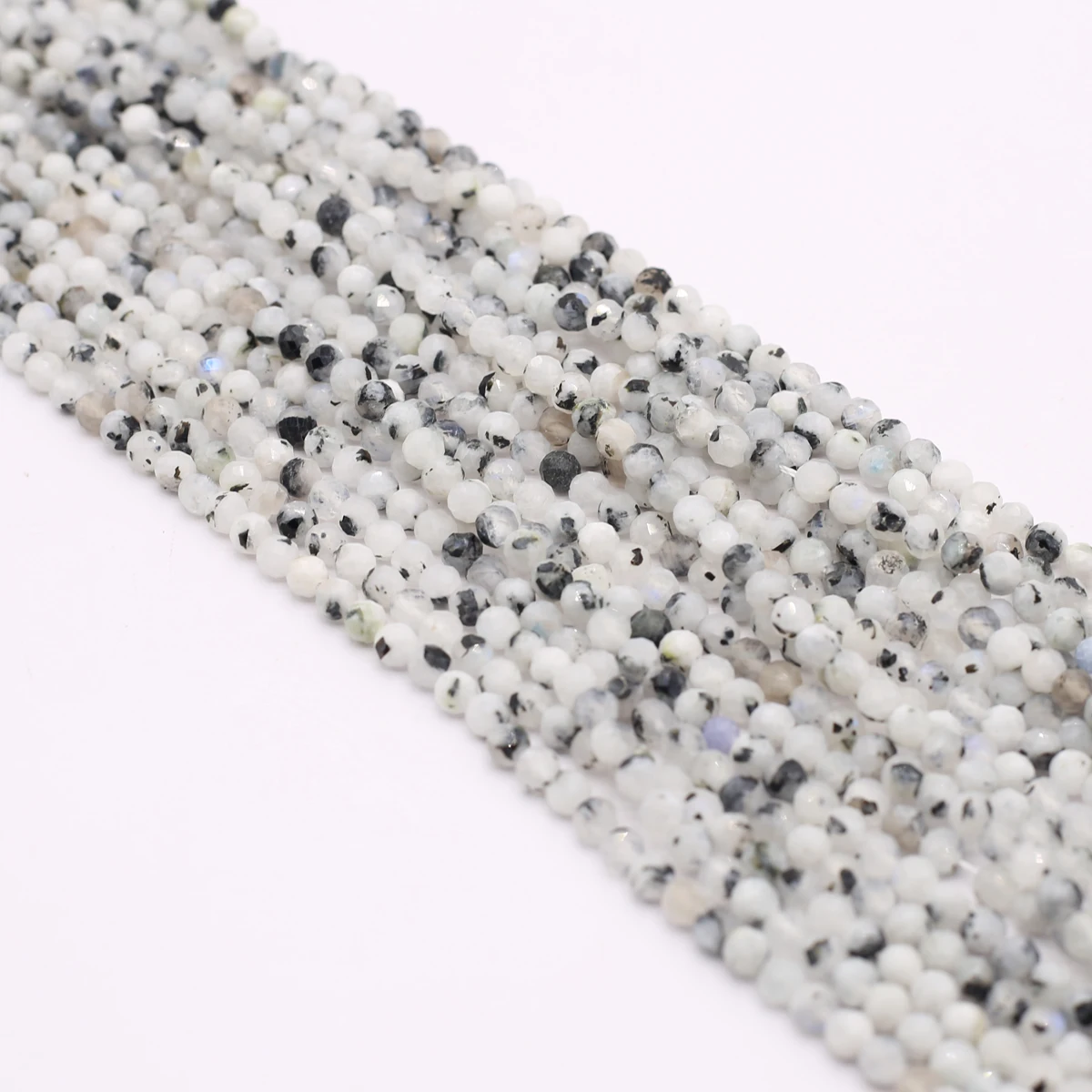 

Natural Stone Beads Round Faceted Moonstone Accessories Charms for Jewelry Making Necklace Bracelet 4mm