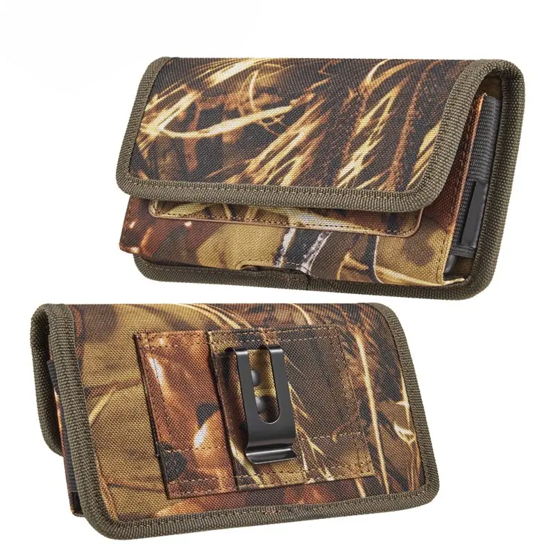 

2023 NEW 6.5-inch Horizontal Hunter Camo Cell Phone Holster Pouch with Belt Clip and Card Slots