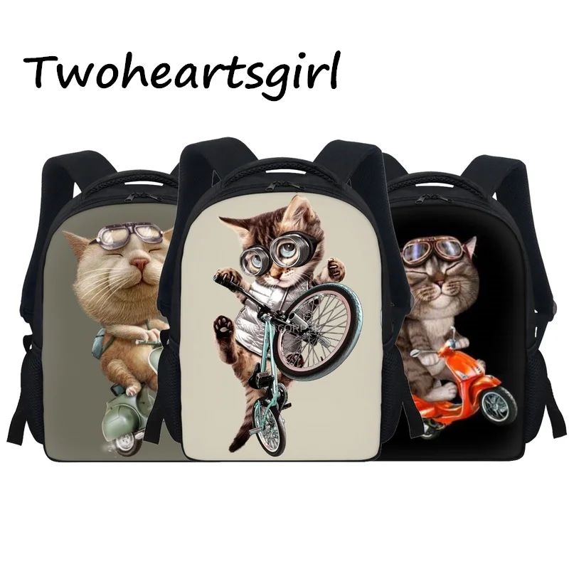 

Twoheartsgirl Creative Cat Pattern Kids Rucksacks Kindergarten Childen Mini School Bags Back to School Toddler Baby Schoolbags