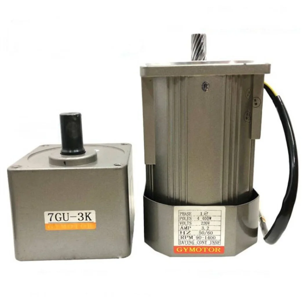 

AC 220V 400W 120*120mm Shaft 22mm Single Phase Gear Motor, AC Regulated Speed Motor With Gearbox