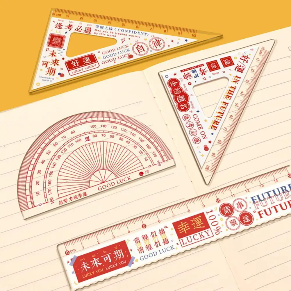 

1 Set Precision Scale Math Geometry Tool Set Wearproof PS Artists Designers Geometry Ruler Set Drawing Tool