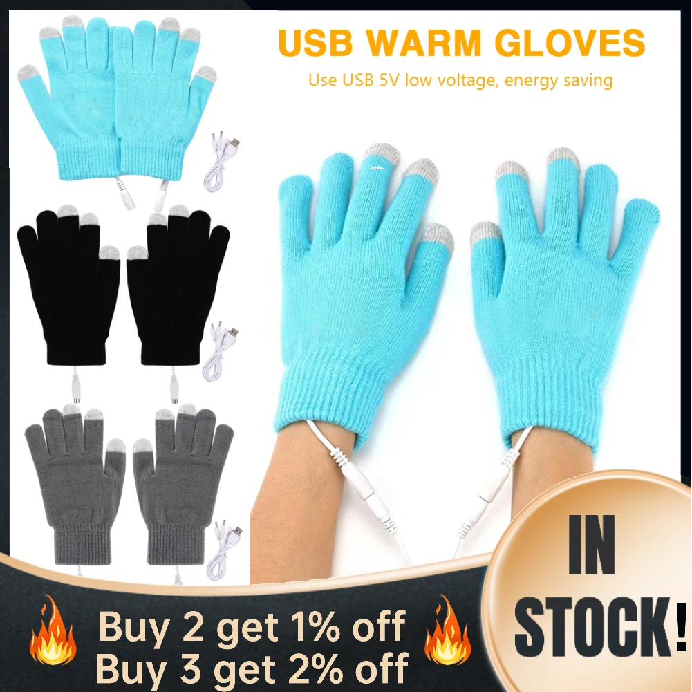 

Gants chauffants USB pour l'extérieur, cyclisme, pêche, écran tactile Portable, électriques, confortables, 2022