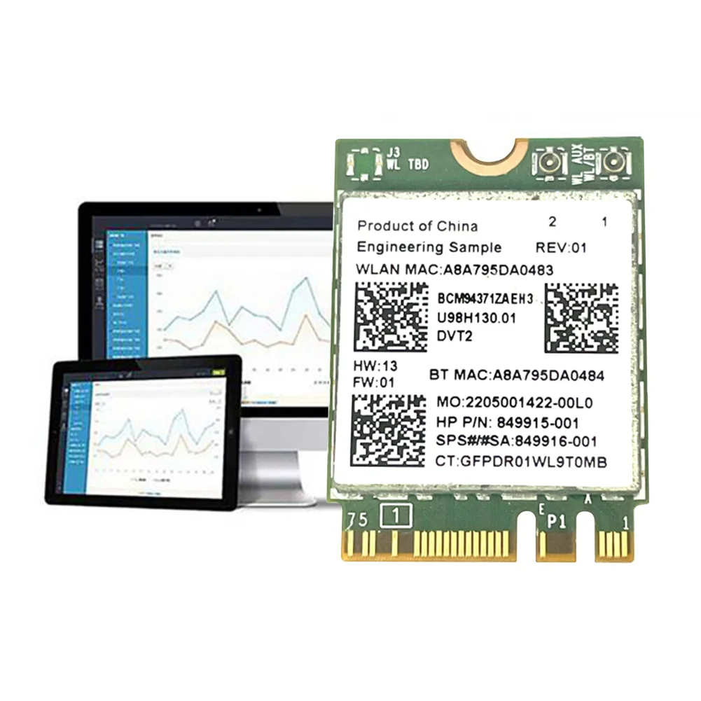 

BCM94371ZAE Wireless Network Card 2.4G/5G Dual-Band 1167M Bluetooth 4.1 Desktop Laptop Wireless Wifi Module 802.11AC