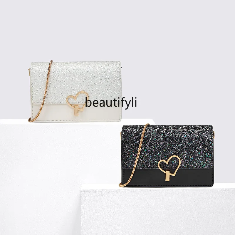 

yj Women's Bag 2022 New Trendy Fashion Chain Shoulder Messenger Bag