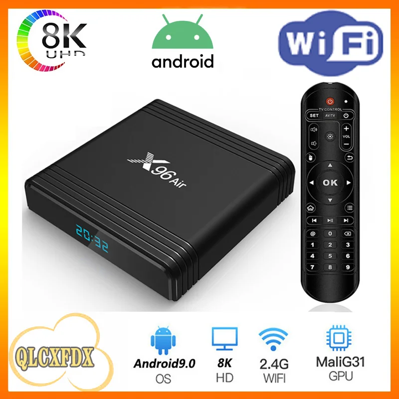 

X96 Air Amlogic S905X3 Android 9.0 TV BOX 4GB 64GB Wifi 4K 8K 24fps Set Top Box x96Air PK X96 Mini H96MAX