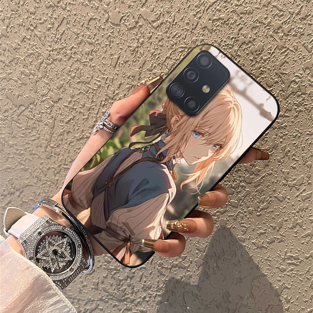 Cartoon V-Violet E-Evergarden Phone Case For Samsung S22 S23 A73 A72 A71 A54 A53 E ULTRA Color Soft Shell