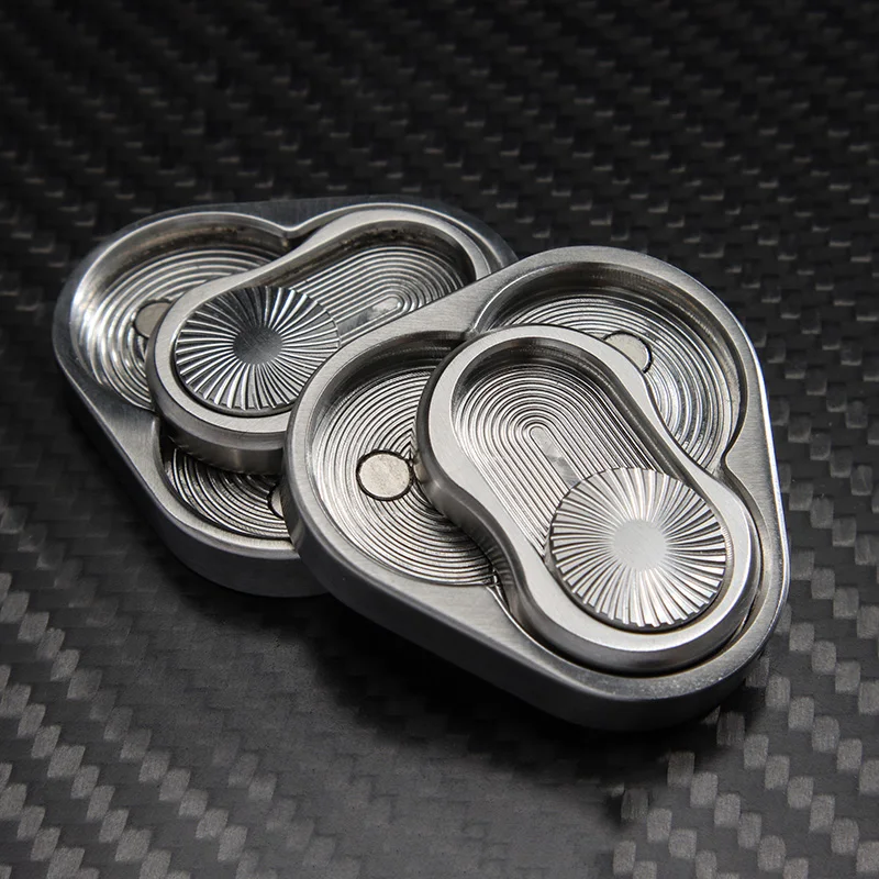 

Rotary push brand stainless steel rotary brand decompression toy EDC carry boring decompression artifact