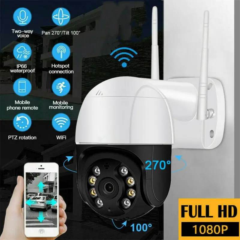 

1080P PTZ Wifi IP Camera Outdoor 4X Digital Zoom AI Human Detect Wireless Camera H.265 P2P Audio 2MP 3MP Security CCTV Camera