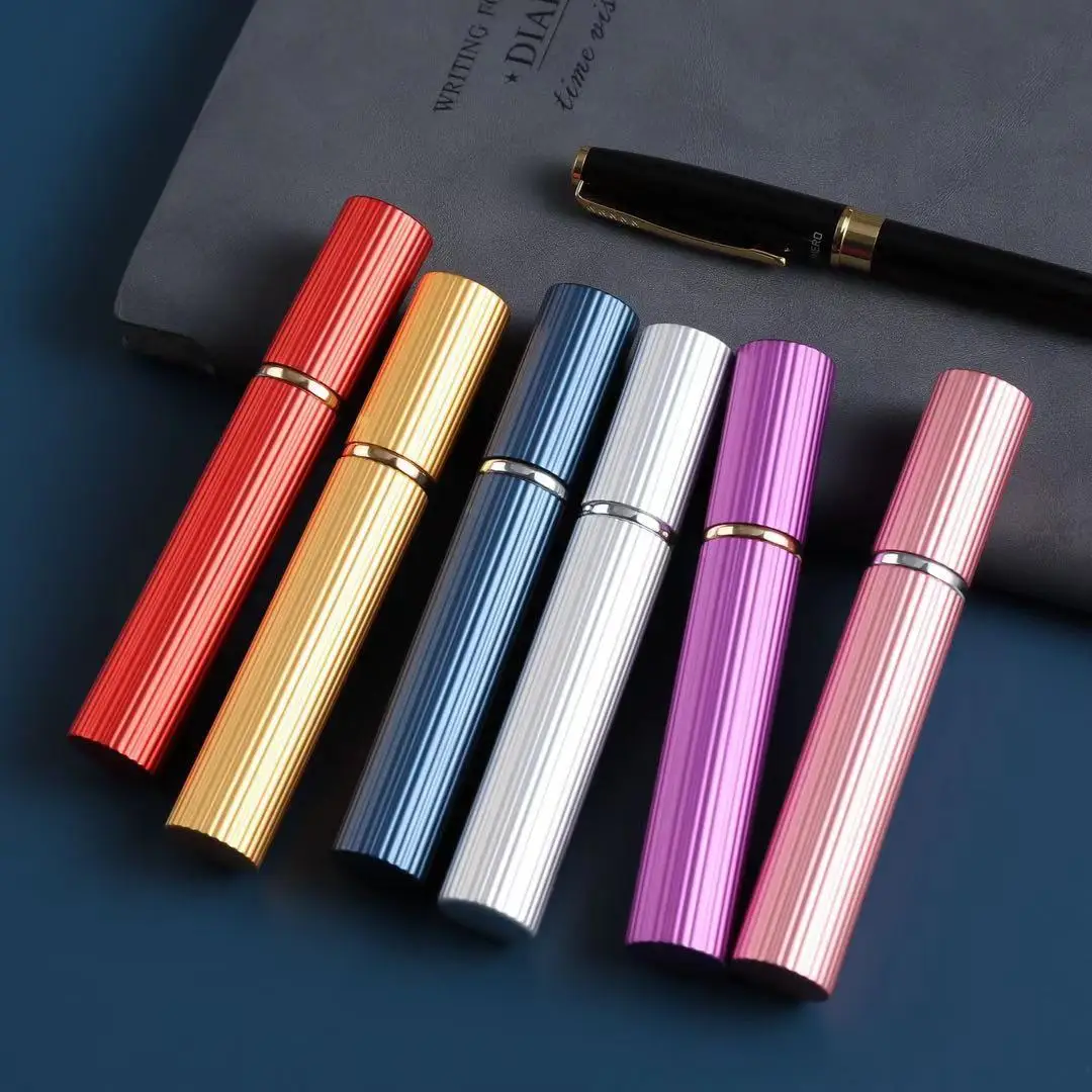 

1PC 8ml Portable Mini Perfume Glass Bottle Travel Aluminum Spray Atomizer Empty Metal Parfume Atomiser Sprayer