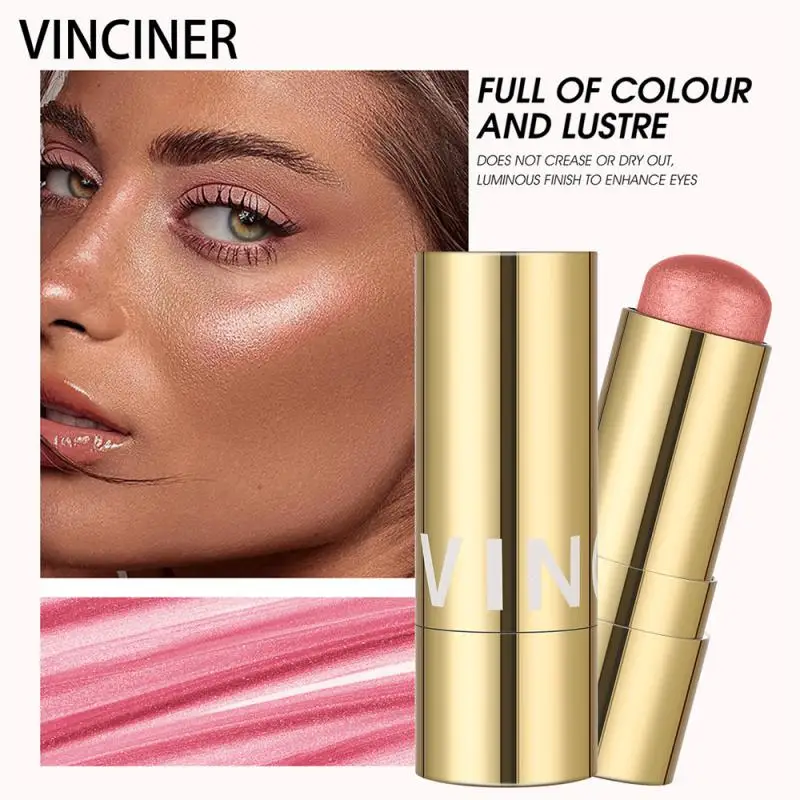 

12 Color Lipstick Blush Stick 3-in-1 Eyes Cheek And Lip Tint Waterproof High-gloss Cream Multi Brightening Stick Makeup Cosmetic