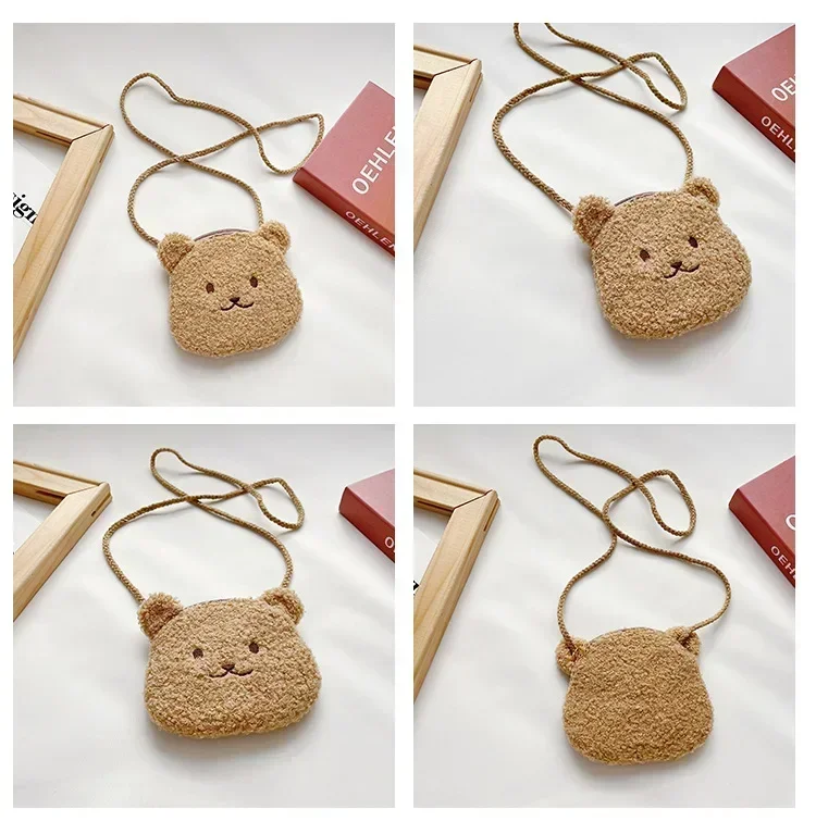 Новые плюшевые сумки через плечо с милыми мультяшными животными Детские