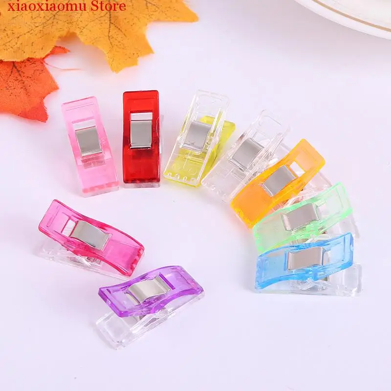

50 Pcs DIY Crafts Clip Patchwork Sewing Clips Multicolor High Quality Clover Plastic Clip